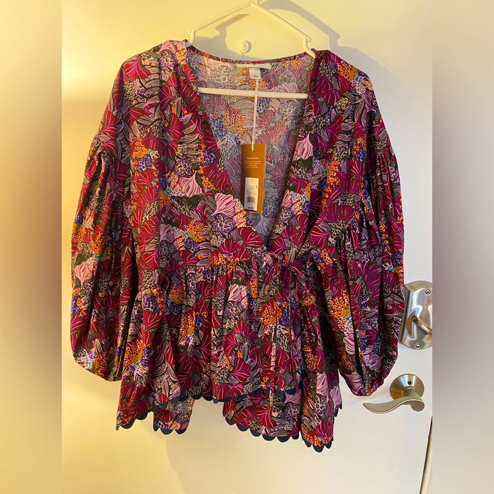 Target Designer Collection Wrap Poplin Style Shirt in Bold Pattern